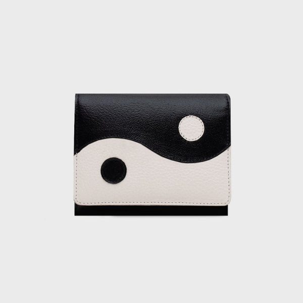 BILLETERA B LUCKY YIN YANG HUESO NEGRO