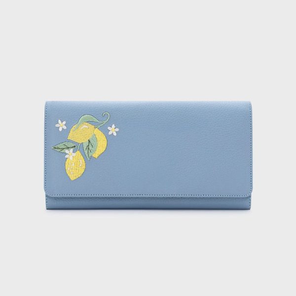 BILLETERA LARGA SUNDAE LEMON CELESTE