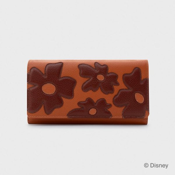 BILLETERA LARGA WILDWOOD HEART FLOWERS MARRÓN