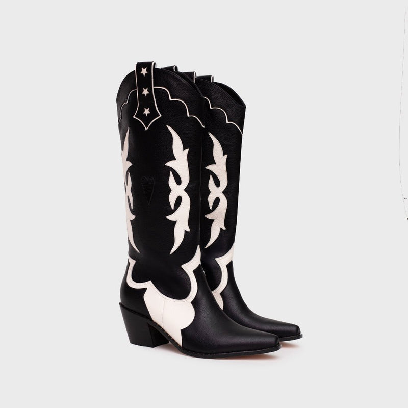 BOTA LUCKY HEARTS HUESO NEGRO - Imagen 3