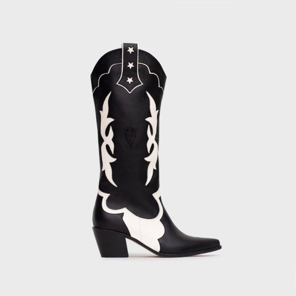 BOTA LUCKY HEARTS HUESO NEGRO