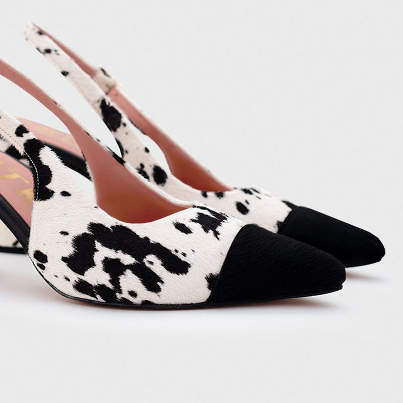 KORINA PUMP HUESO NEGRO - Imagen 2