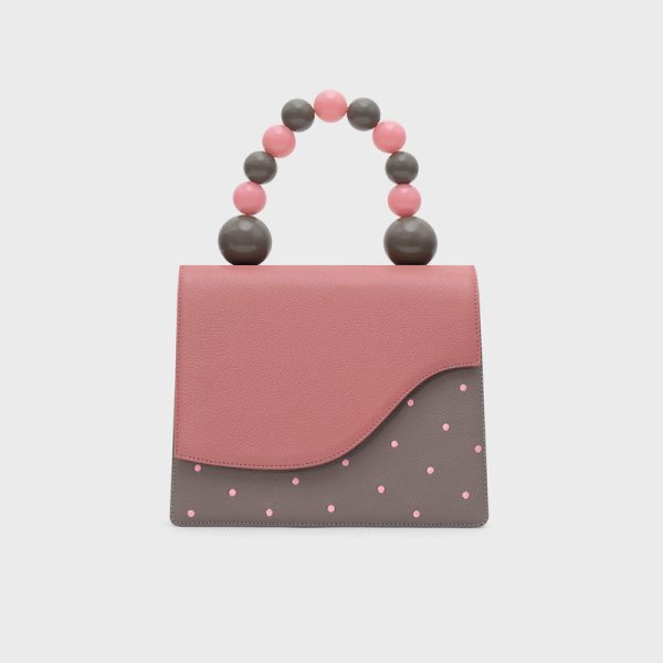 MONA BEADED LUNCH BAG GRIS
