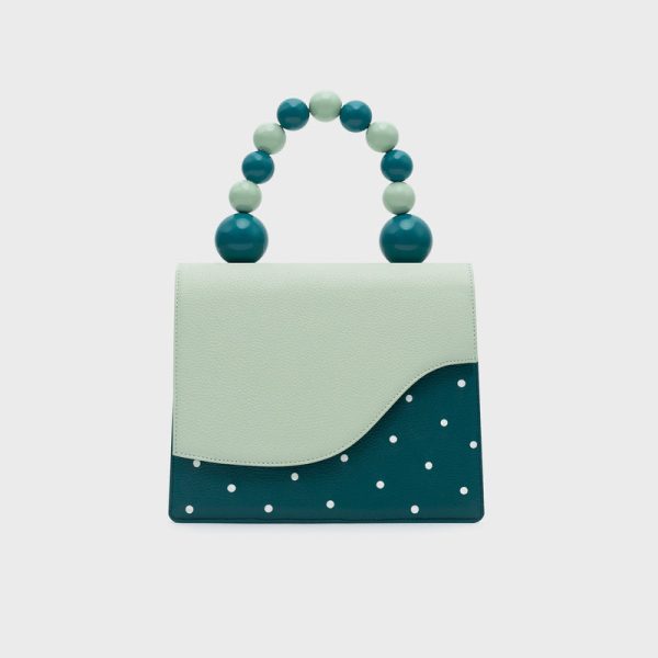 MONA BEADED LUNCH BAG VERDE